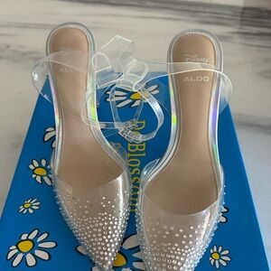 ALDO Clear Heels with Rhinestone Accents